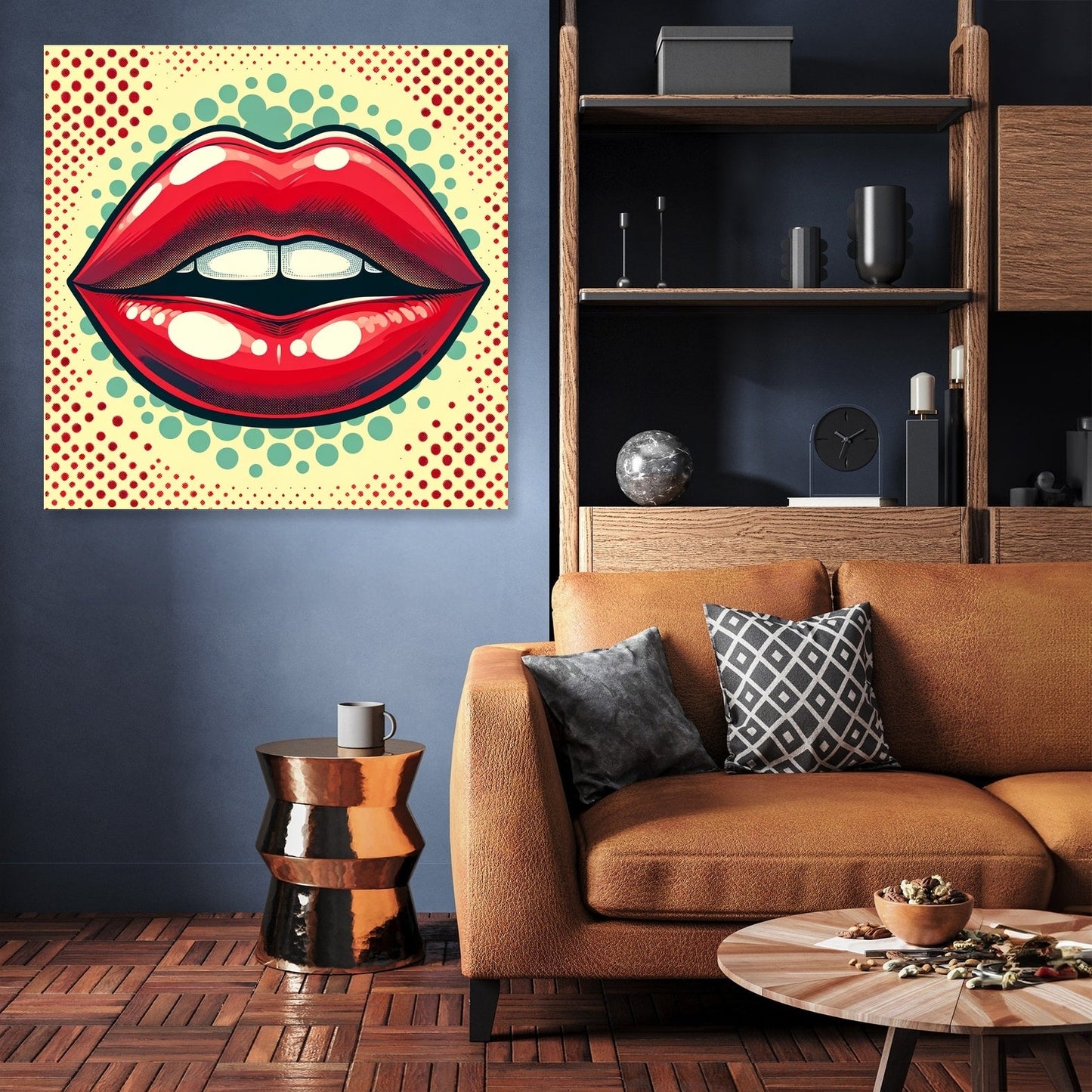 Red Lips Pop Canvas