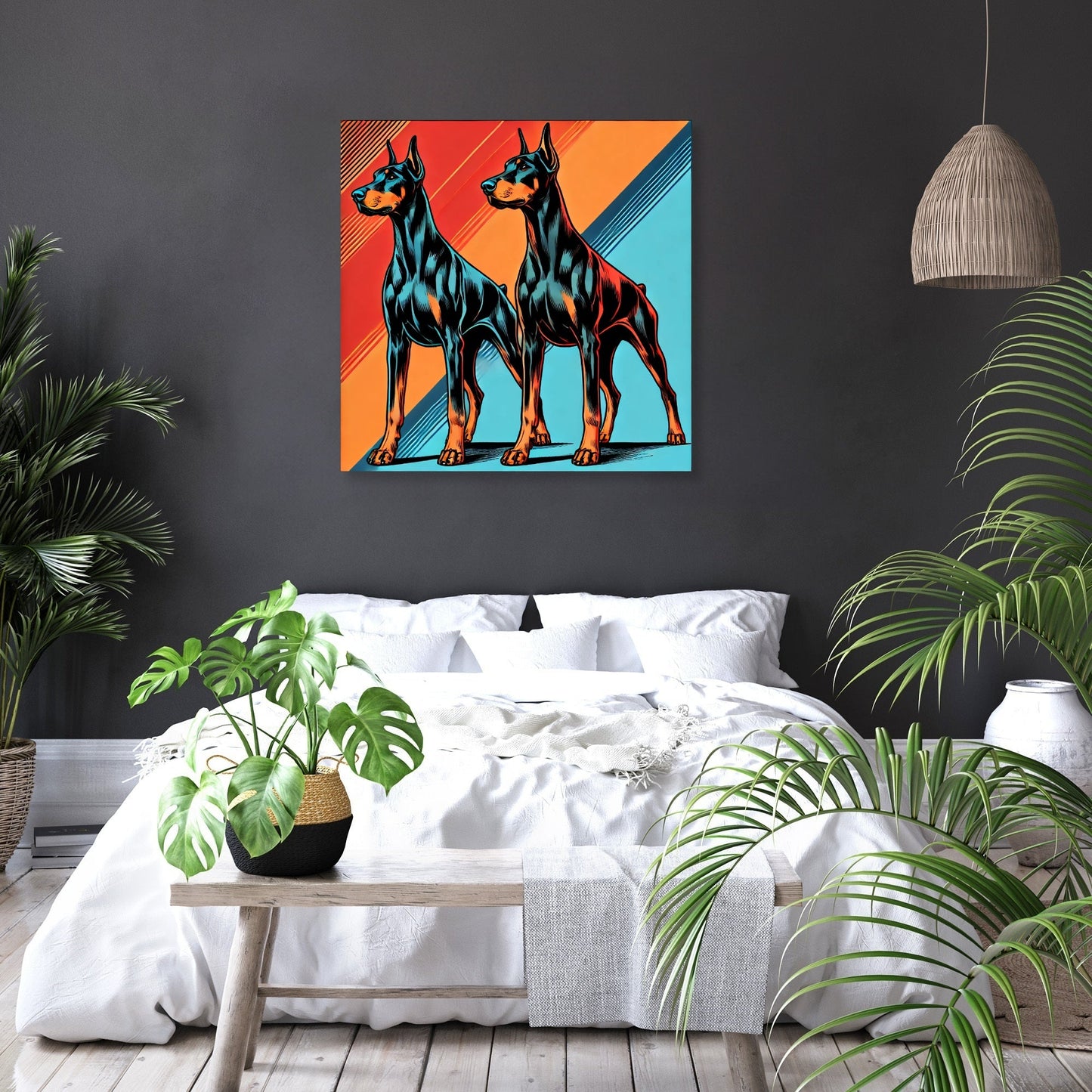 Dynamic Dobermans Canvas