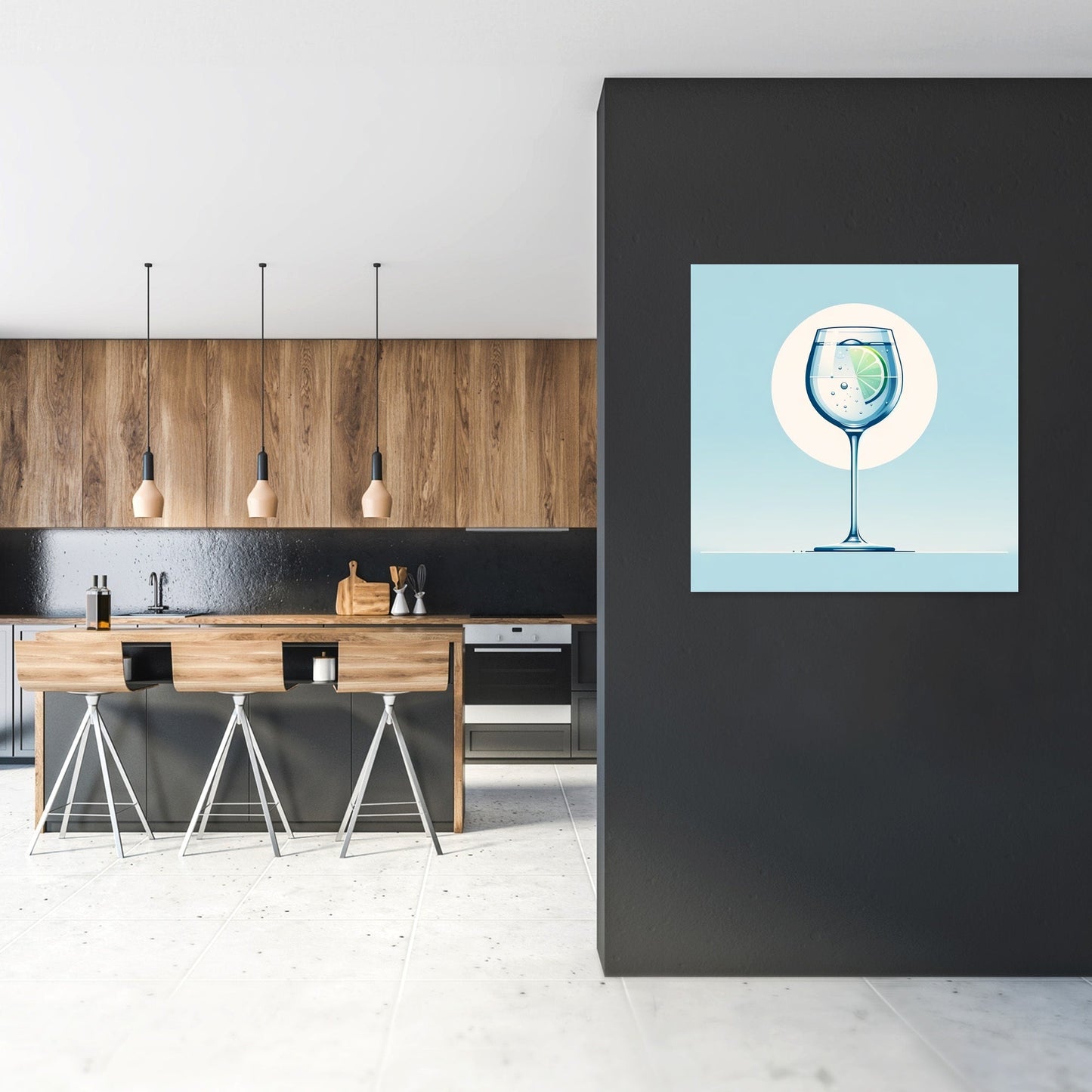 Gin and Tonic Minimalist Canvas