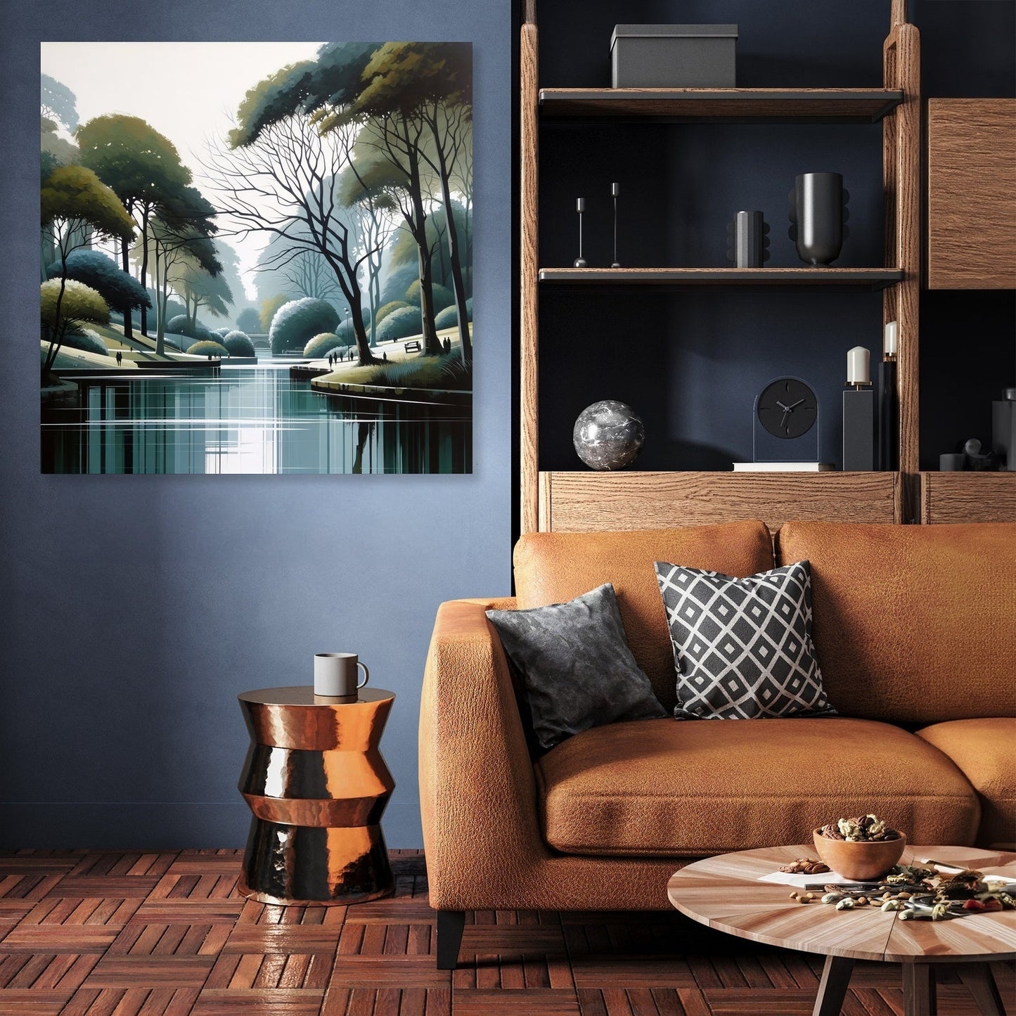 Newcastle Jesmond Dene Minimalist Calm Canvas