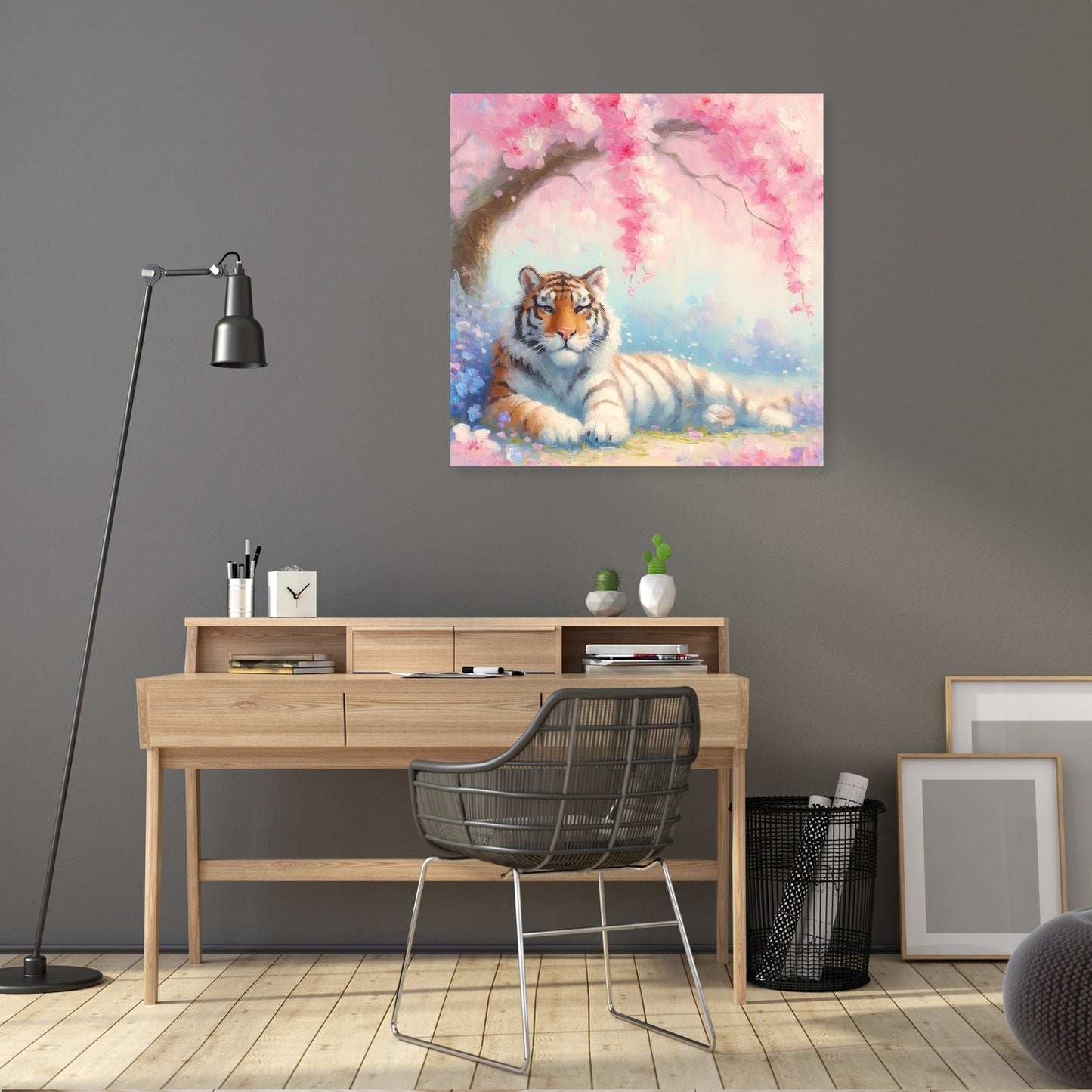 Pastel Tiger Dreamscape Canvas