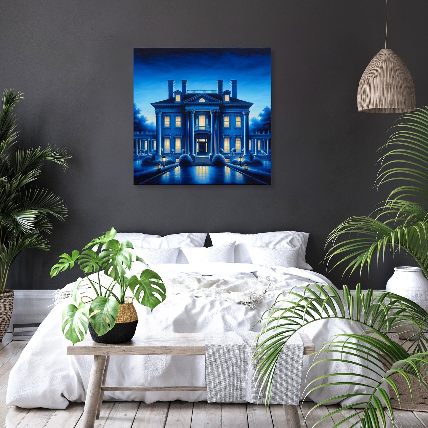 Twilight Grace Mansion Canvas