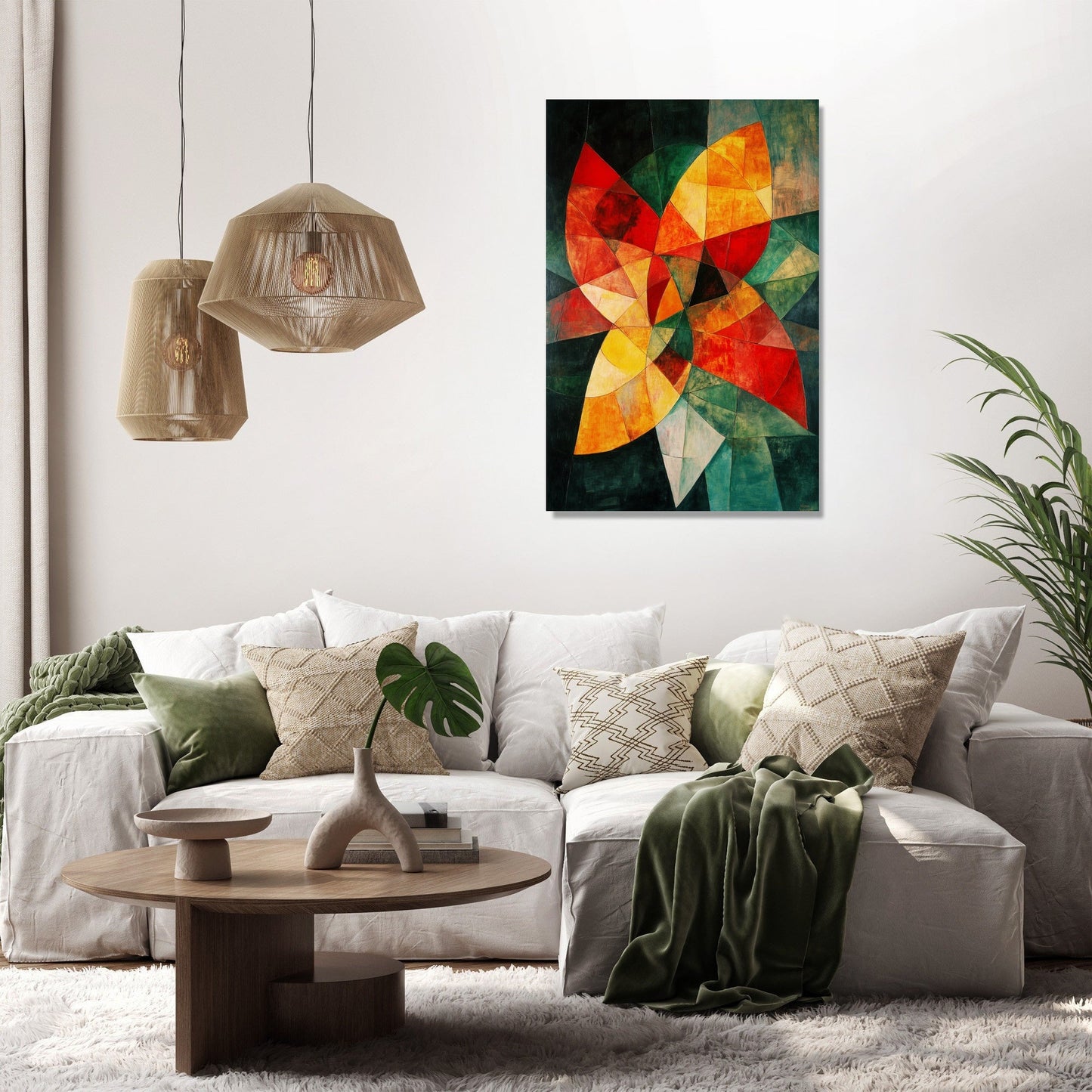 Geometric Flora Canvas