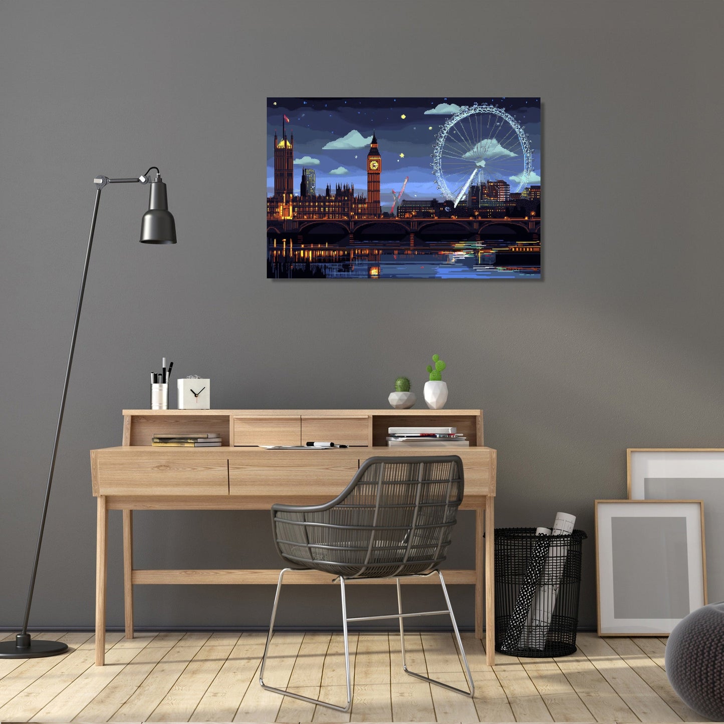 London Skyline Pixel Canvas