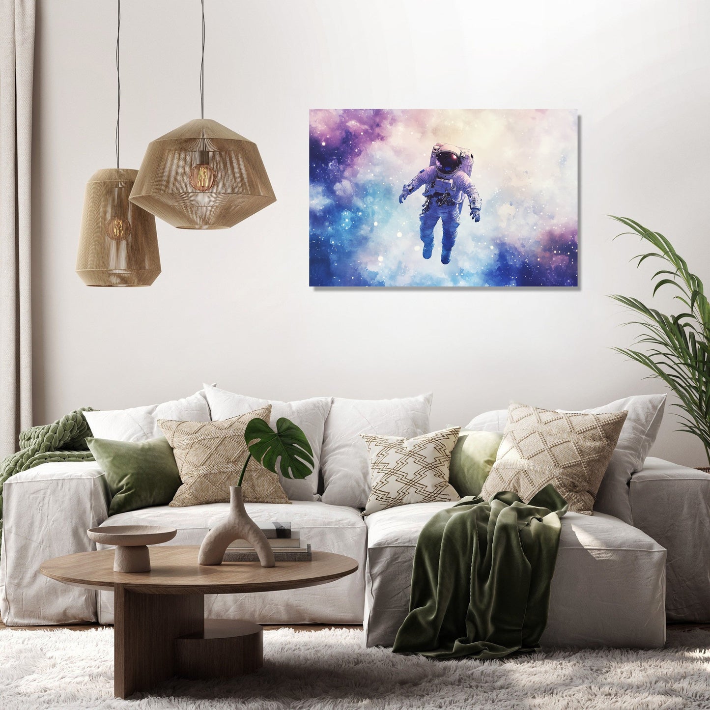 Astronaut's Celestial Canvas