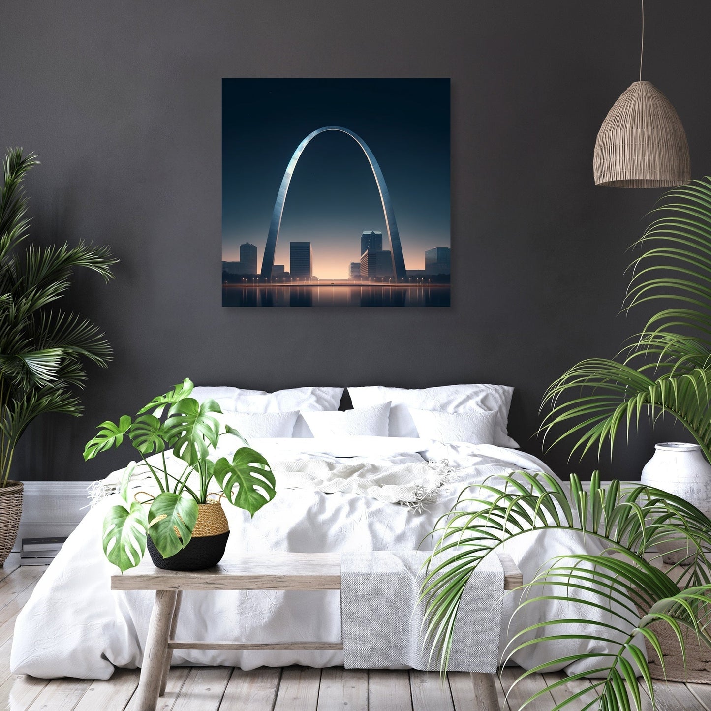 Gateway Arch Glow Canvas