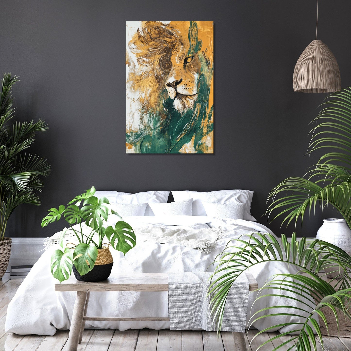 Majestic Lion Abstract Canvas
