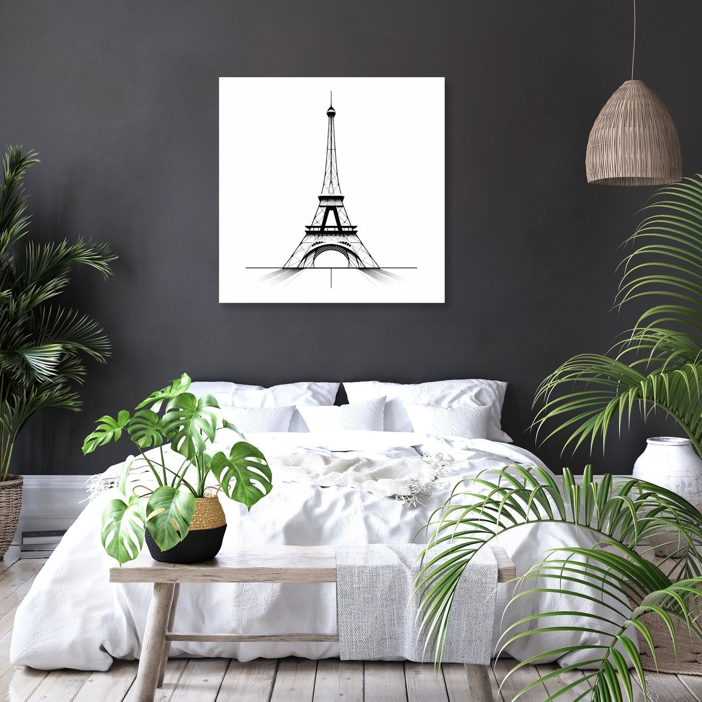 Eiffel Tower Geometry Paris Canvas