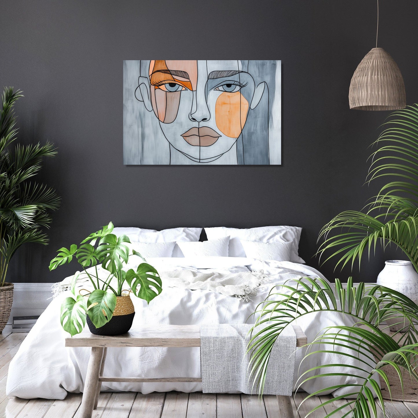 Abstract Face Harmony Canvas