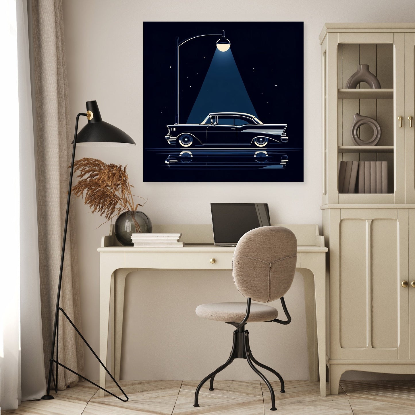 Vintage Car in Dark Tones Canvas