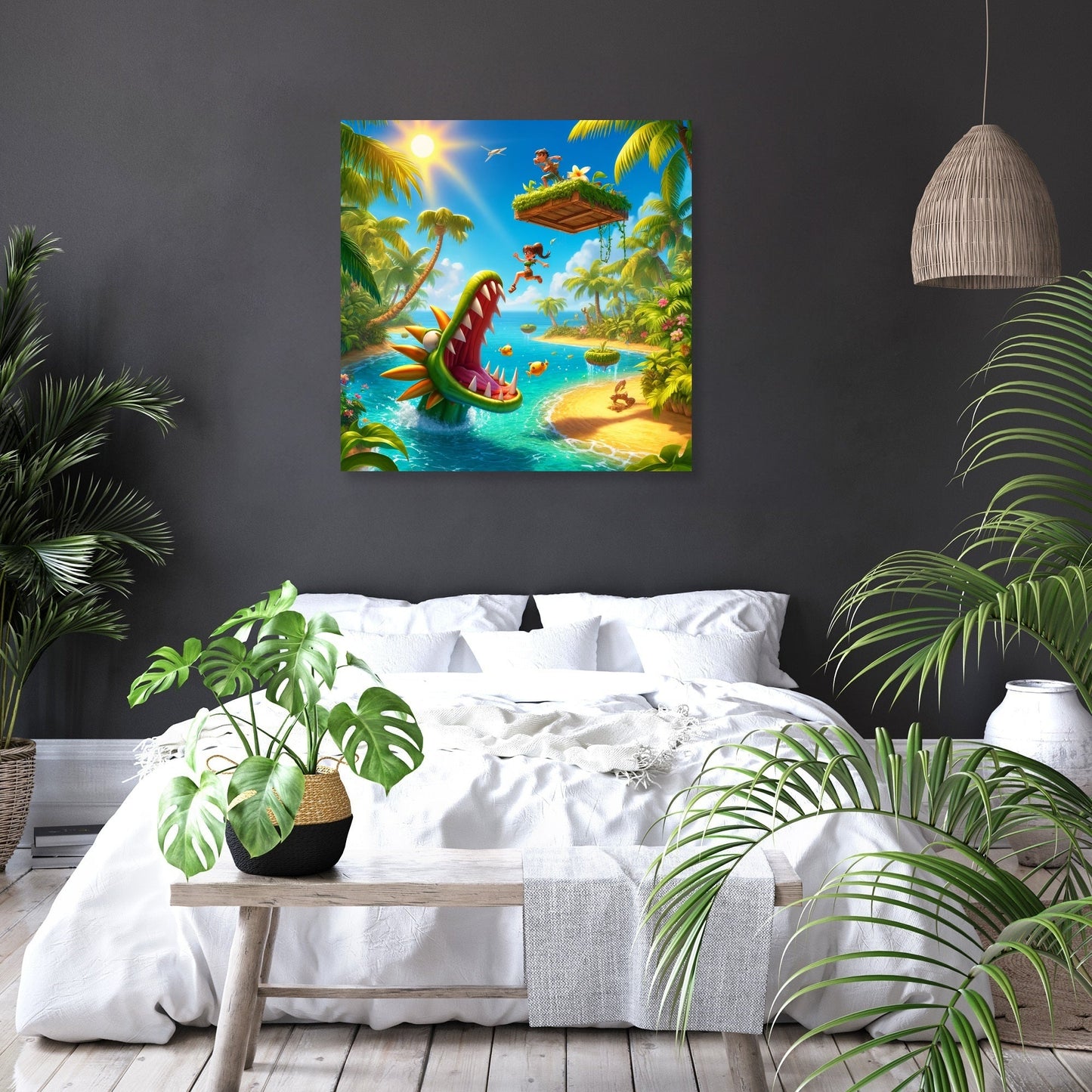 Tropical Island Escape Canvas
