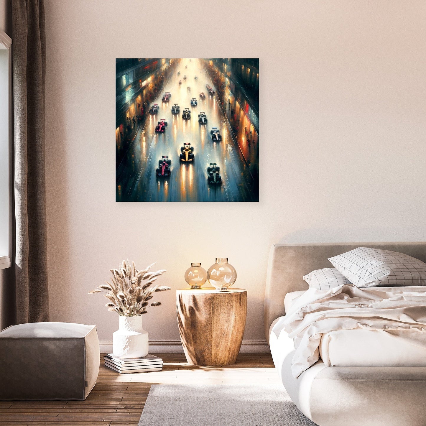 Rainy City Racer Canvas