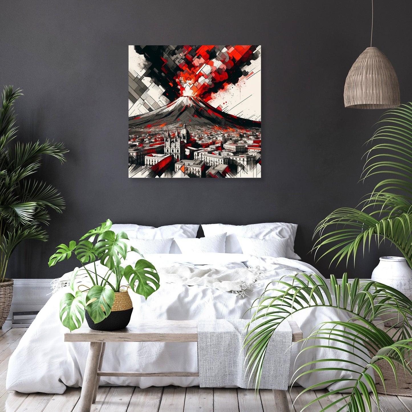 Vesuvius Cubist Threat Canvas