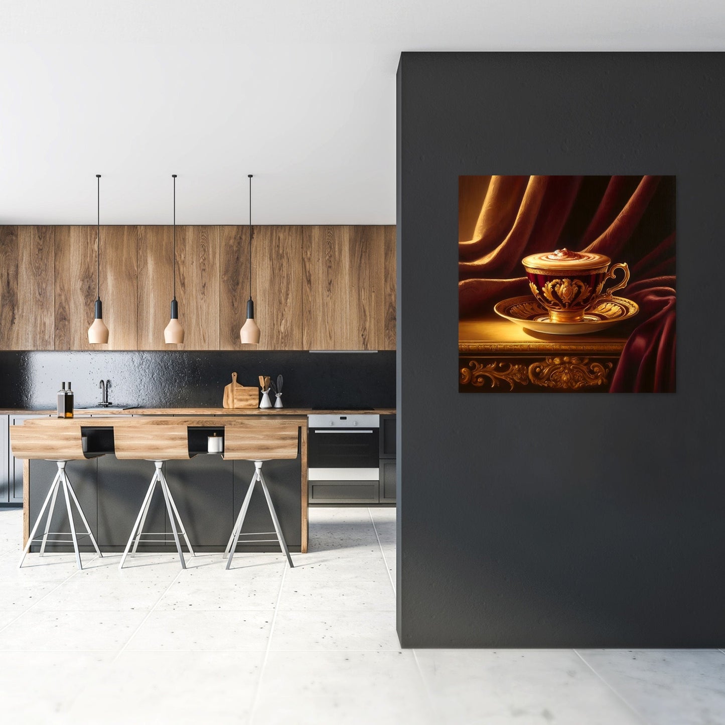 Regal Mocha Elegance Canvas