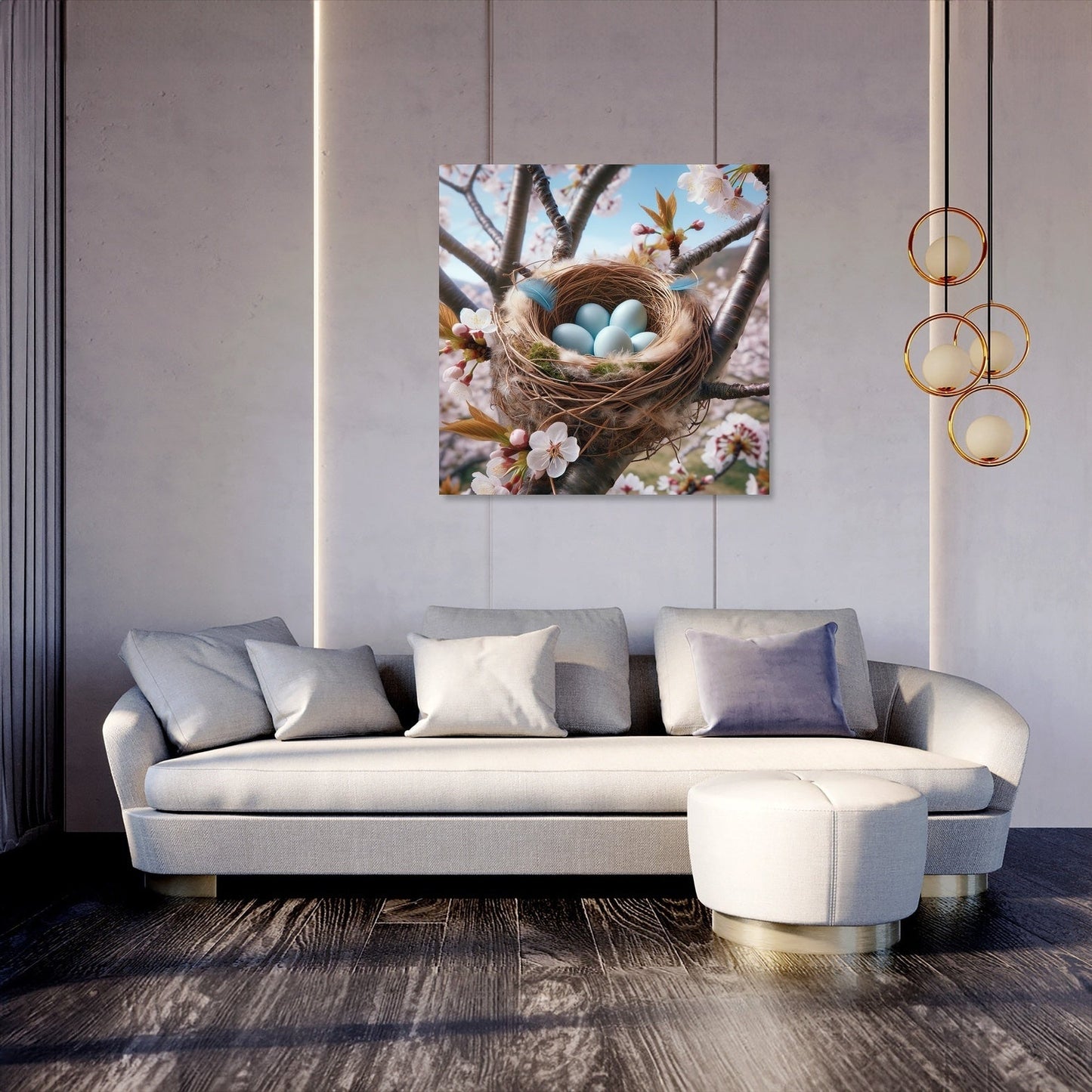 Cherry Blossom Nest Canvas