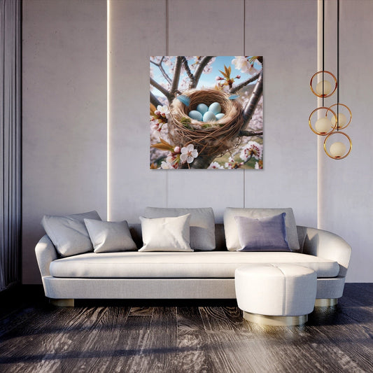 Cherry Blossom Nest Canvas