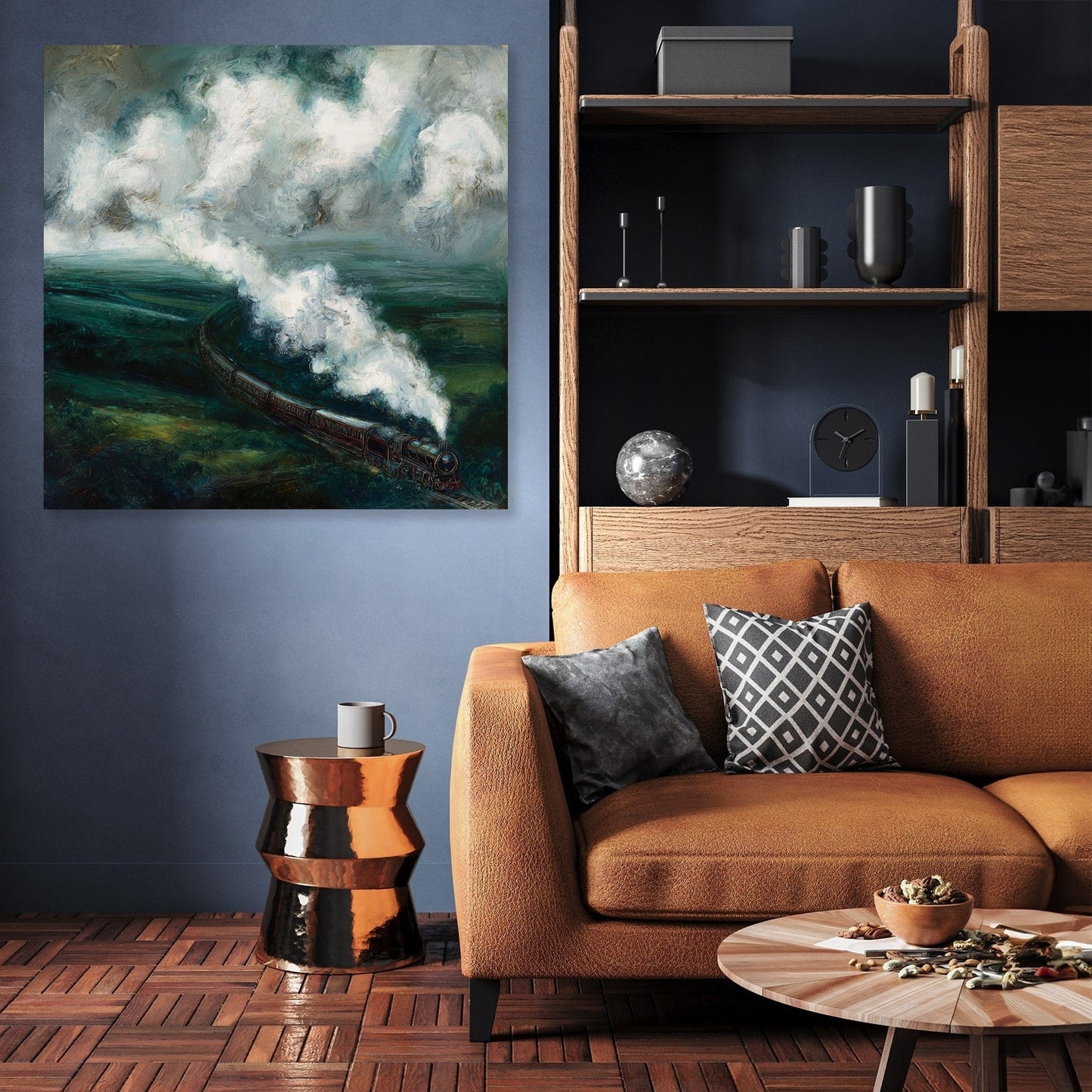 Steam Train Heraldry Canvas
