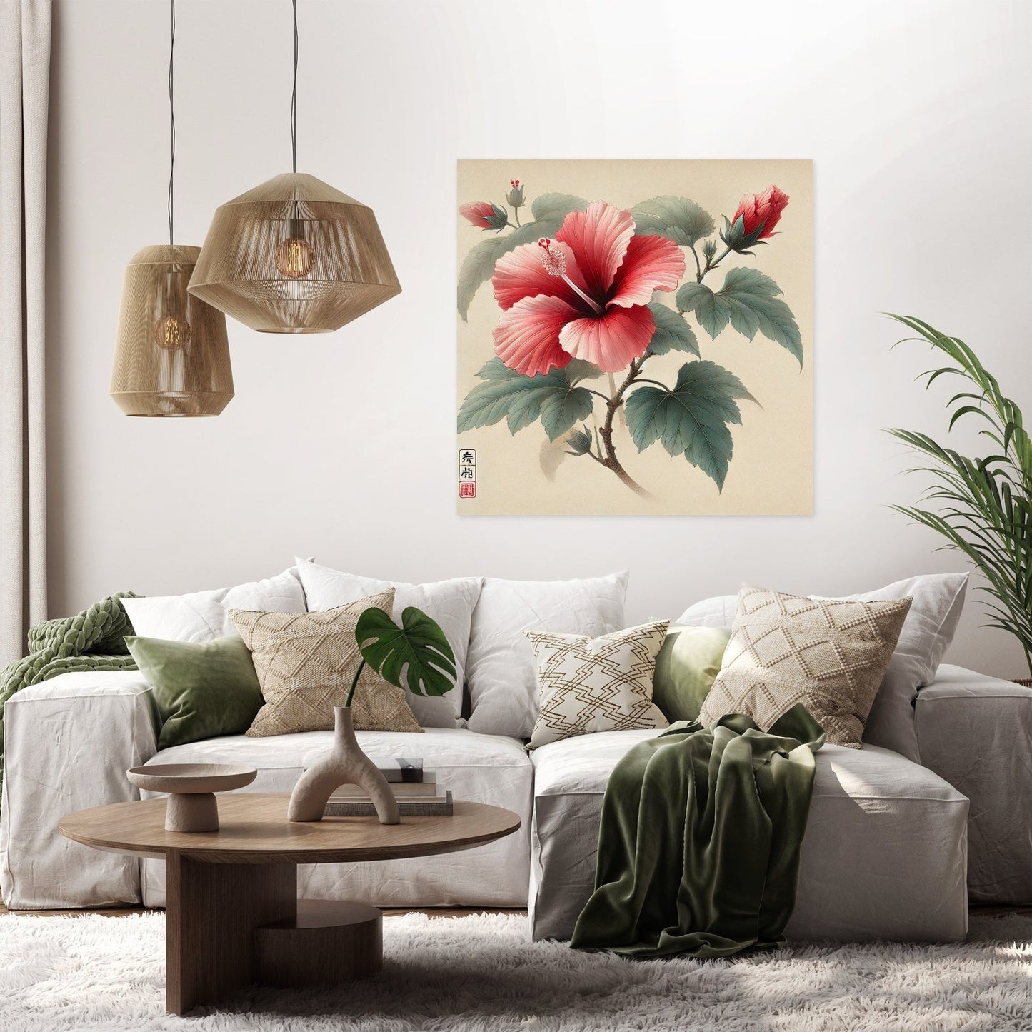 Elegant Hibiscus Blossom Canvas
