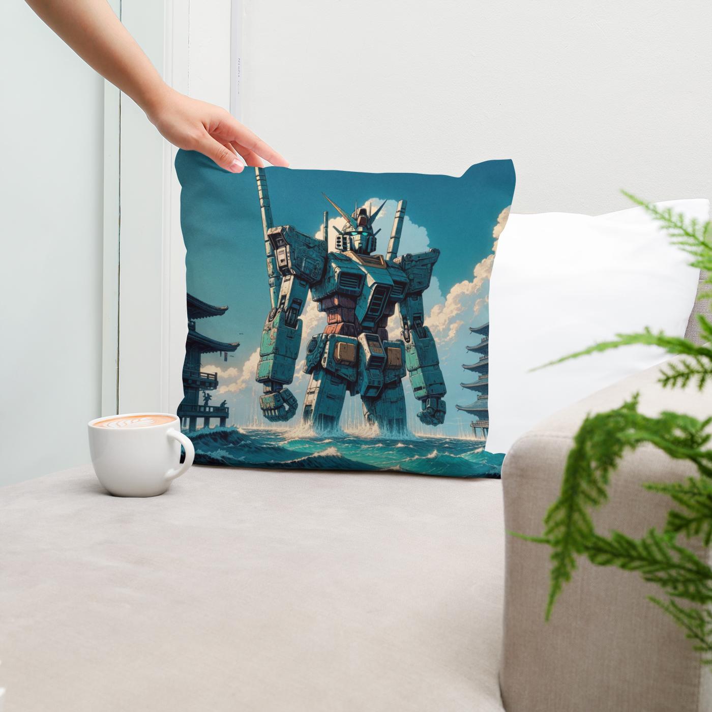 Ocean Mecha Guardian Cotton Cushion