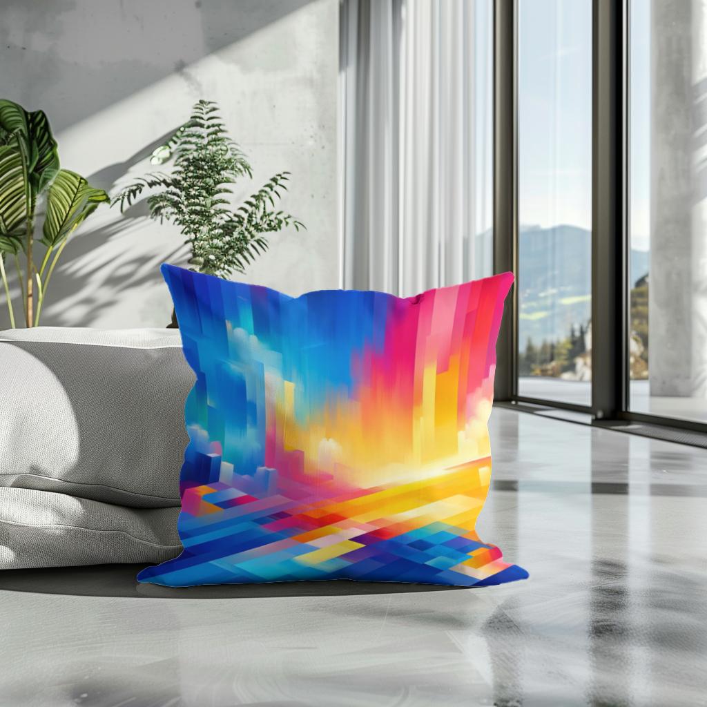 Vibrant Serenity Cotton Cushion