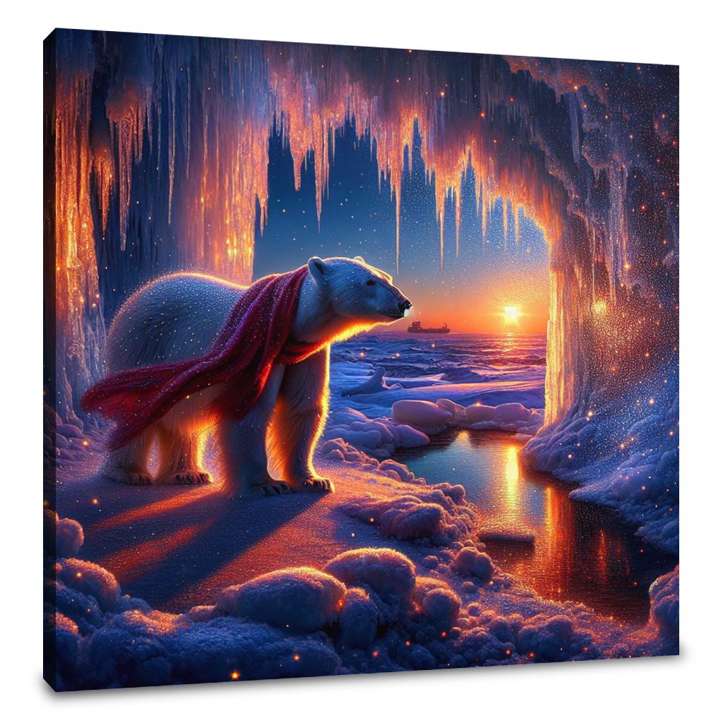 Dusk Majesty: Polar Serenity Canvas