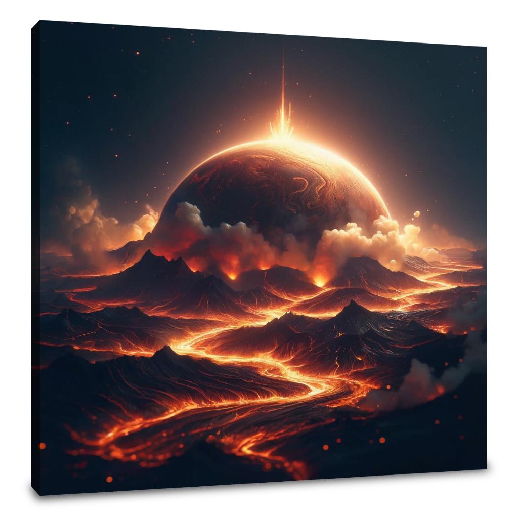 Lava Planet Canvas