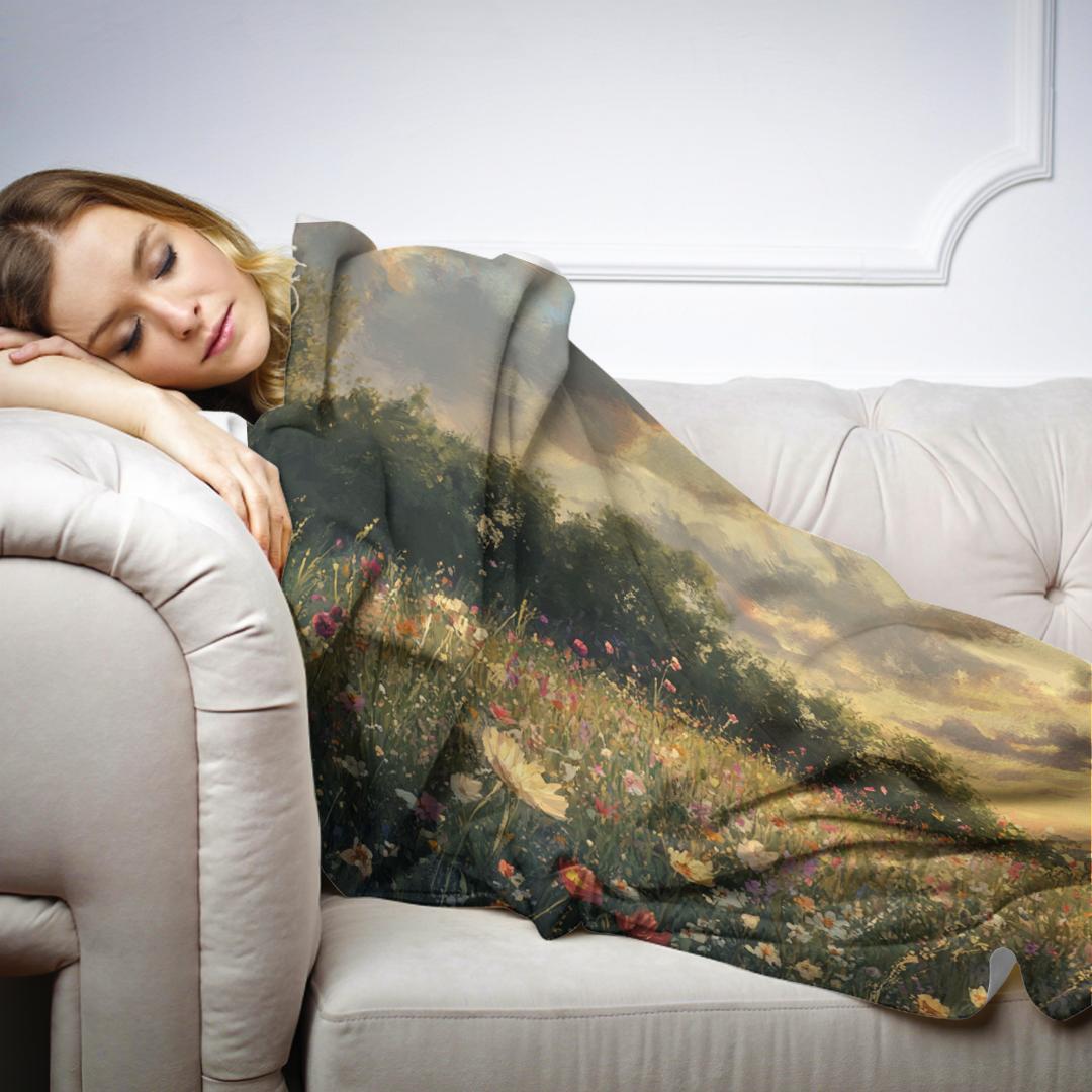 Sunset Meadow Mystique Blanket