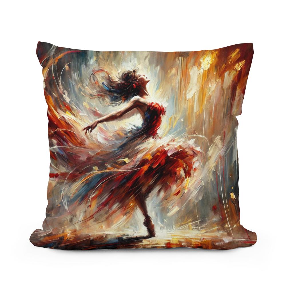 Dance of Flames Cotton Cushion