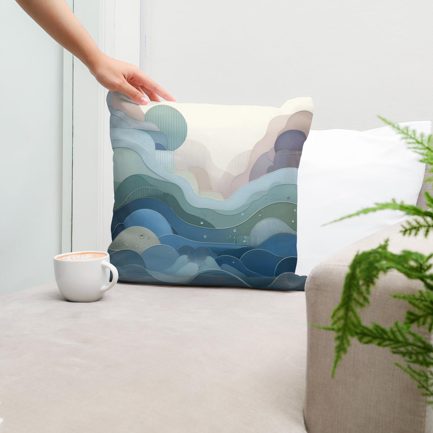 Tranquil Depths Cotton Cushion