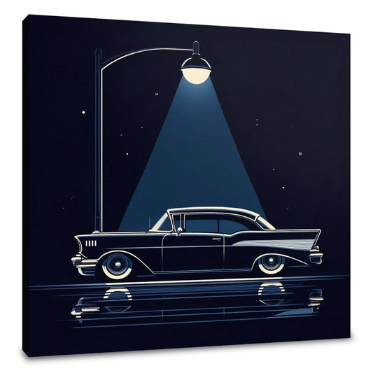 Vintage Car in Dark Tones Canvas