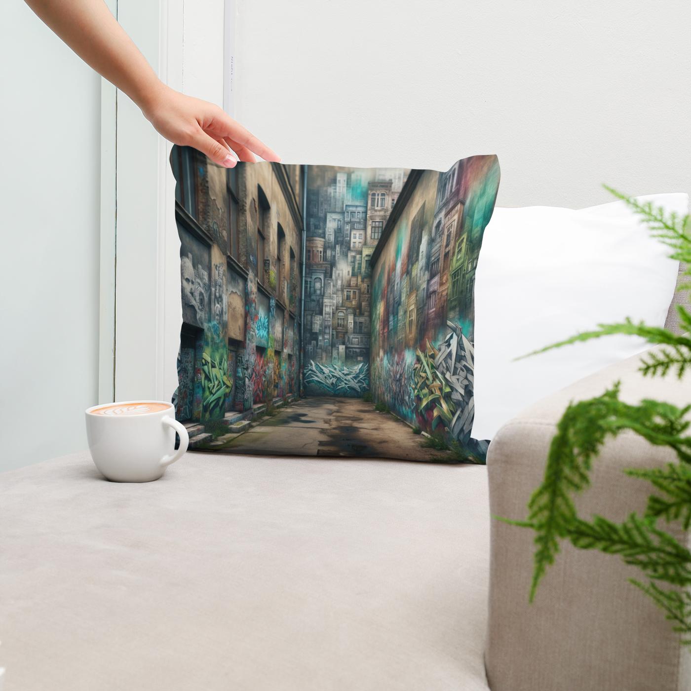 Echoes of the Alley Cotton Cushion
