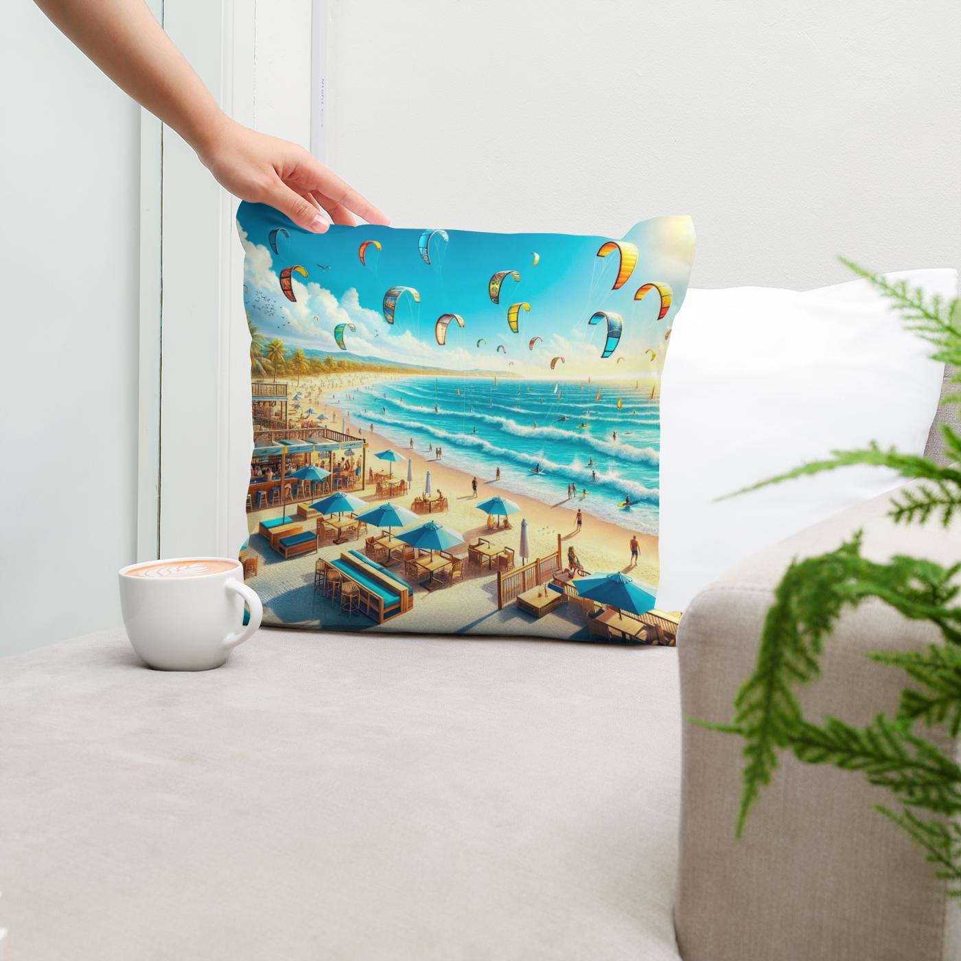 Azure Summer Harmony Cotton Cushion