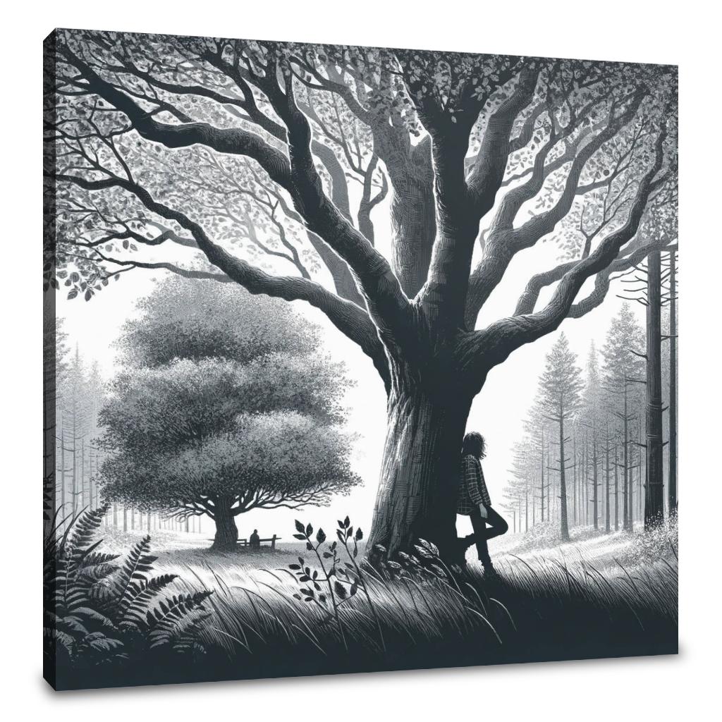 Silver Silhouettes Unite Canvas