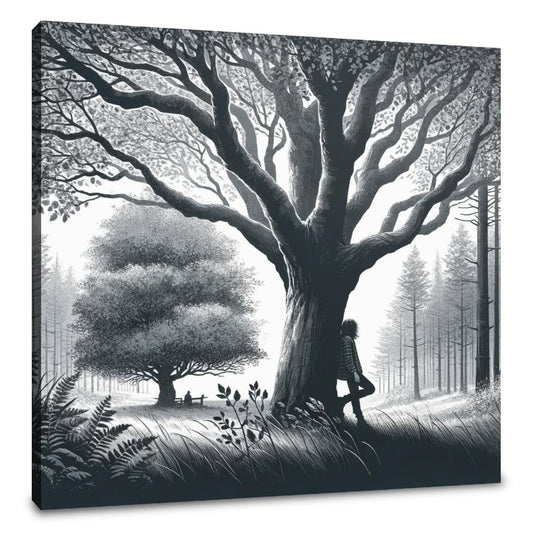 Silver Silhouettes Unite Canvas
