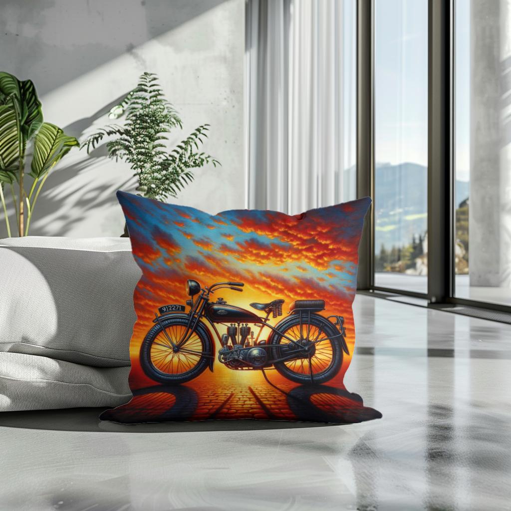 Sunset Ride Cotton Cushion