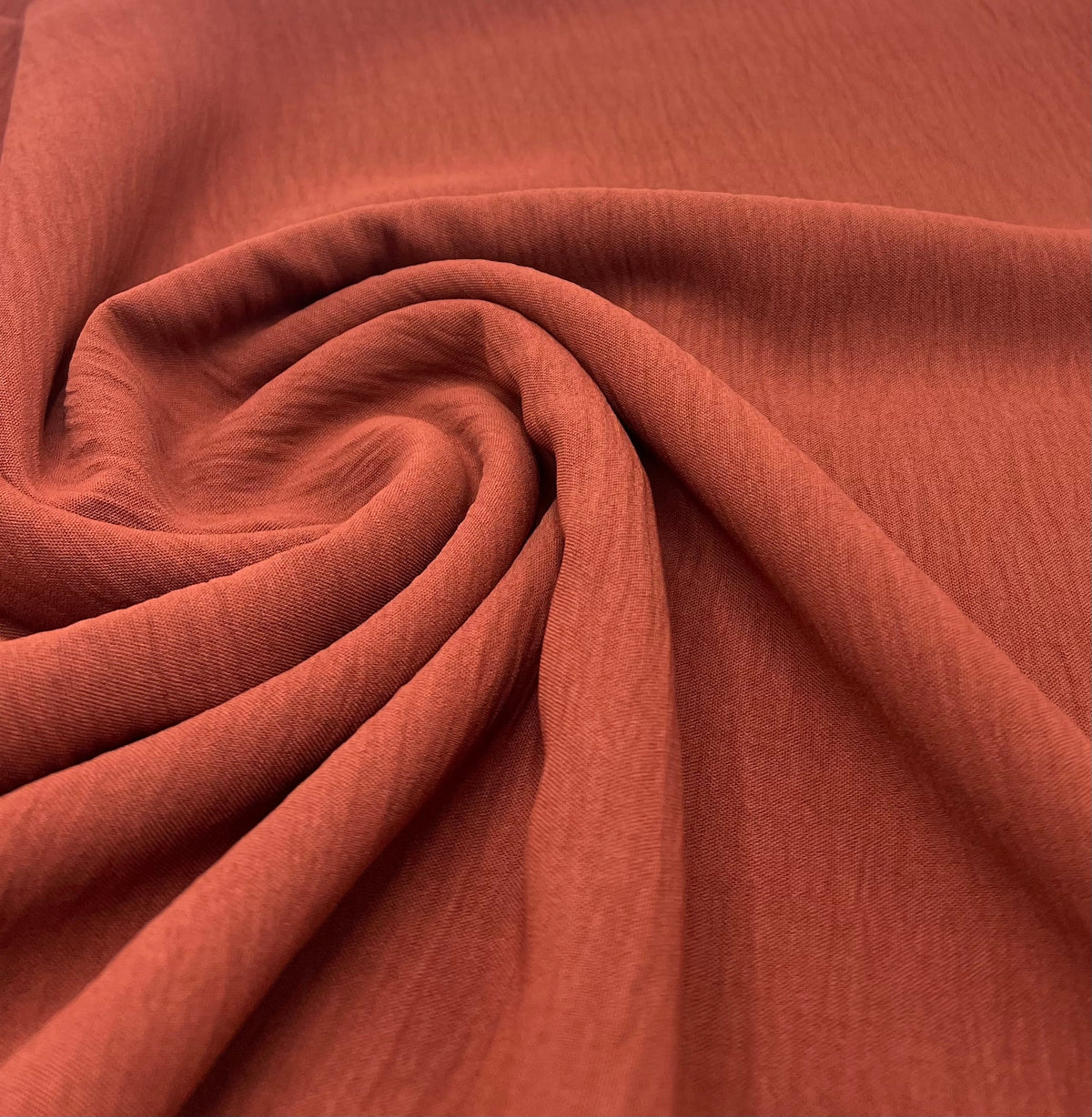 Plain Autumn Brown Ocean Crepe Stretch Fabric Non Stretch