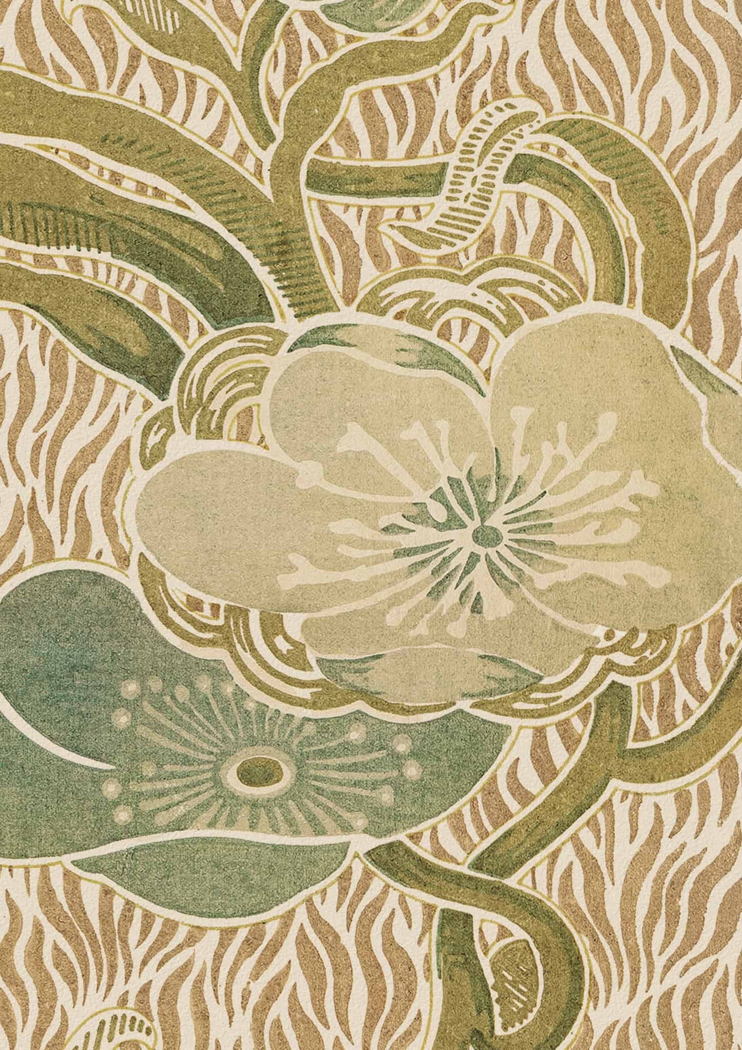 No.017 - Nouveau Blossoms - Vintage Archive Poster Prints