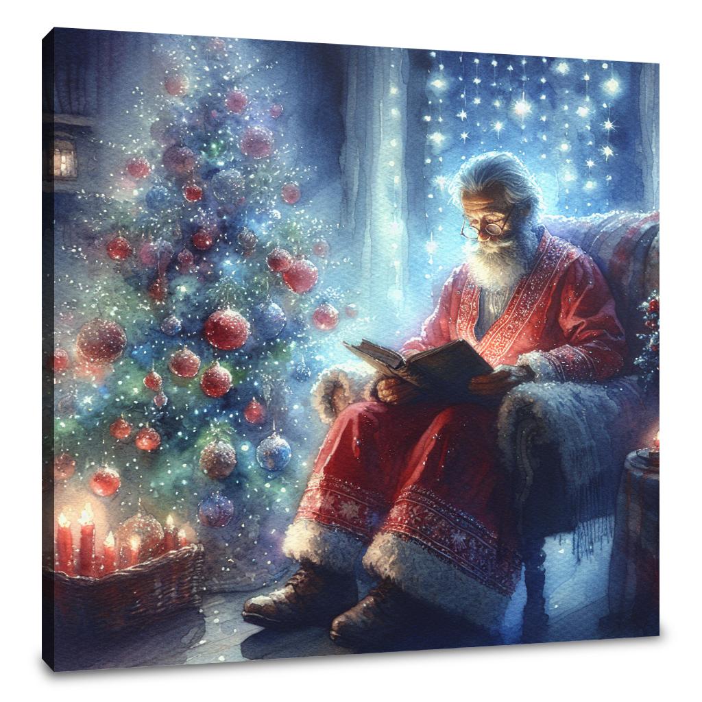 Santa's Reflective Eve Canvas