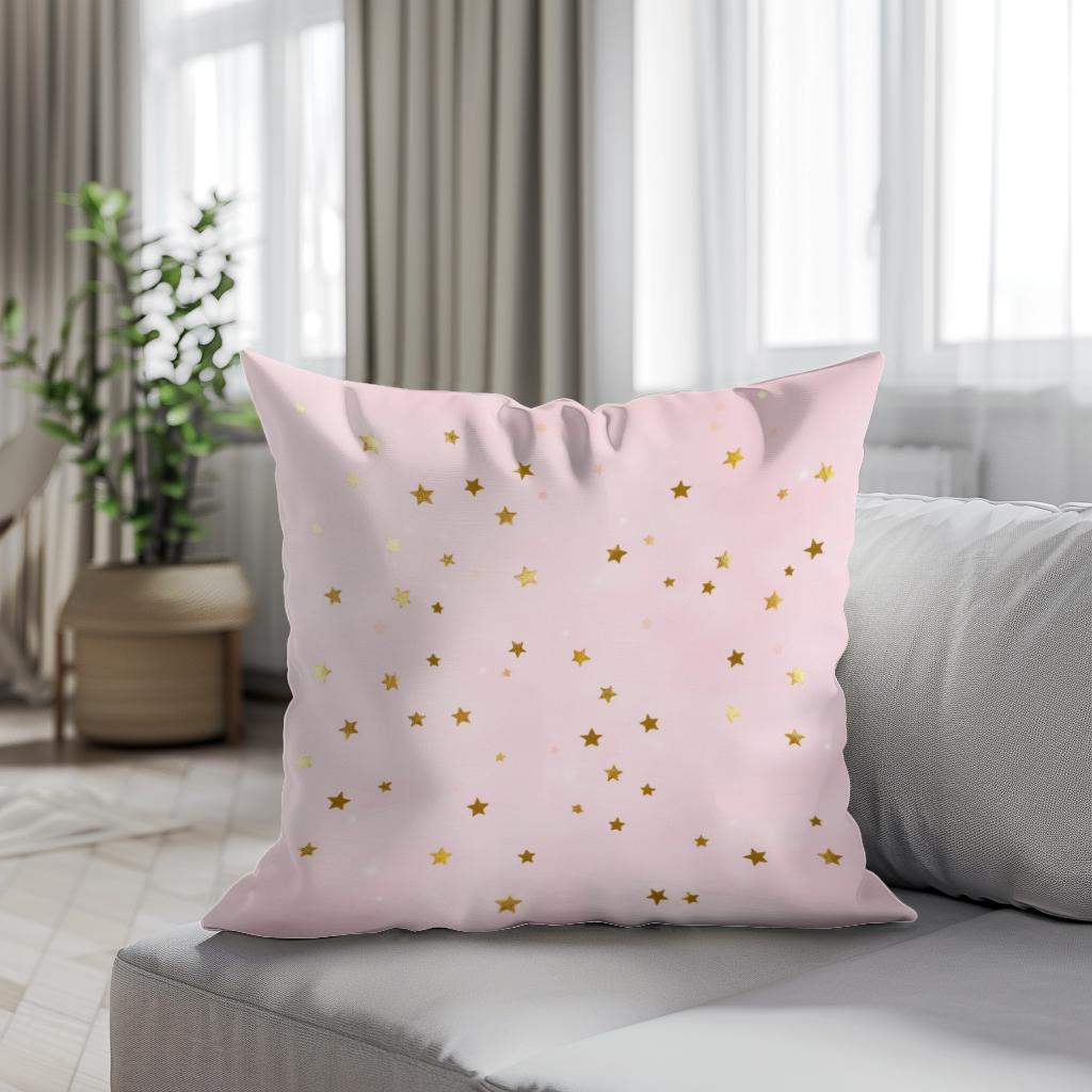 Pink Stardust Cotton Cushion
