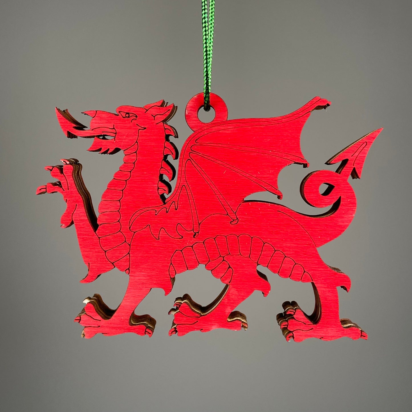 Welsh Dragon Bauble - Handmade Ornament by Curious Rabbit ®