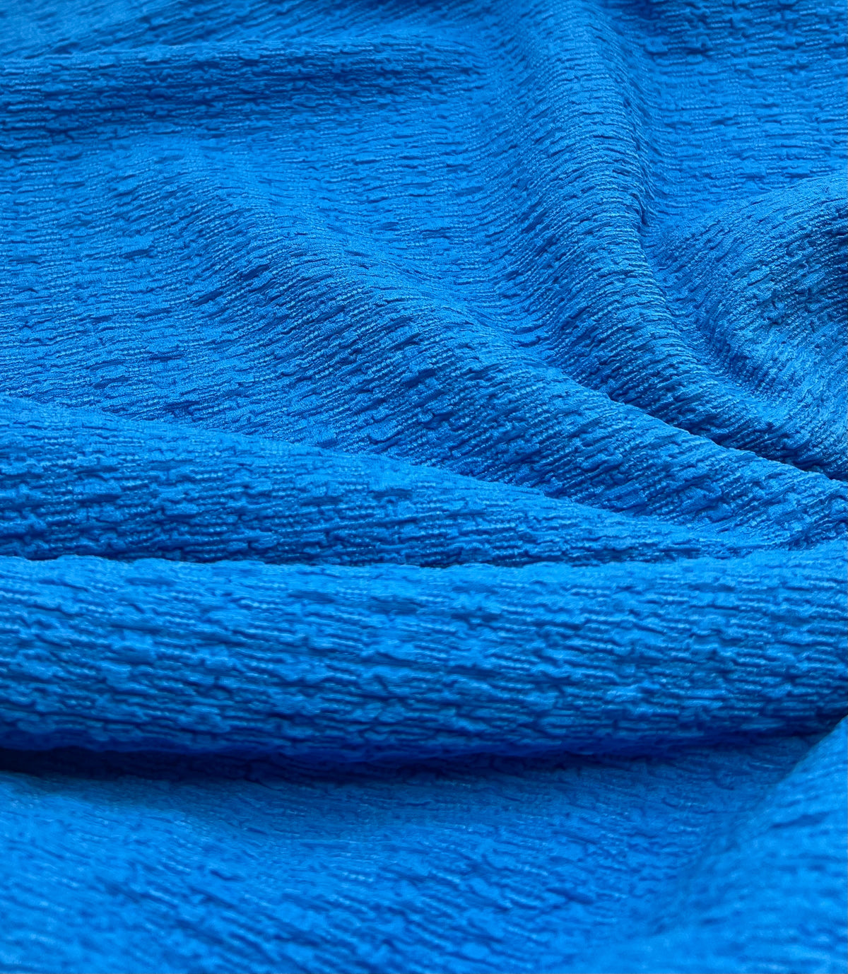 Light Blue Popcorn Textures 2 Way Stretch Fabric