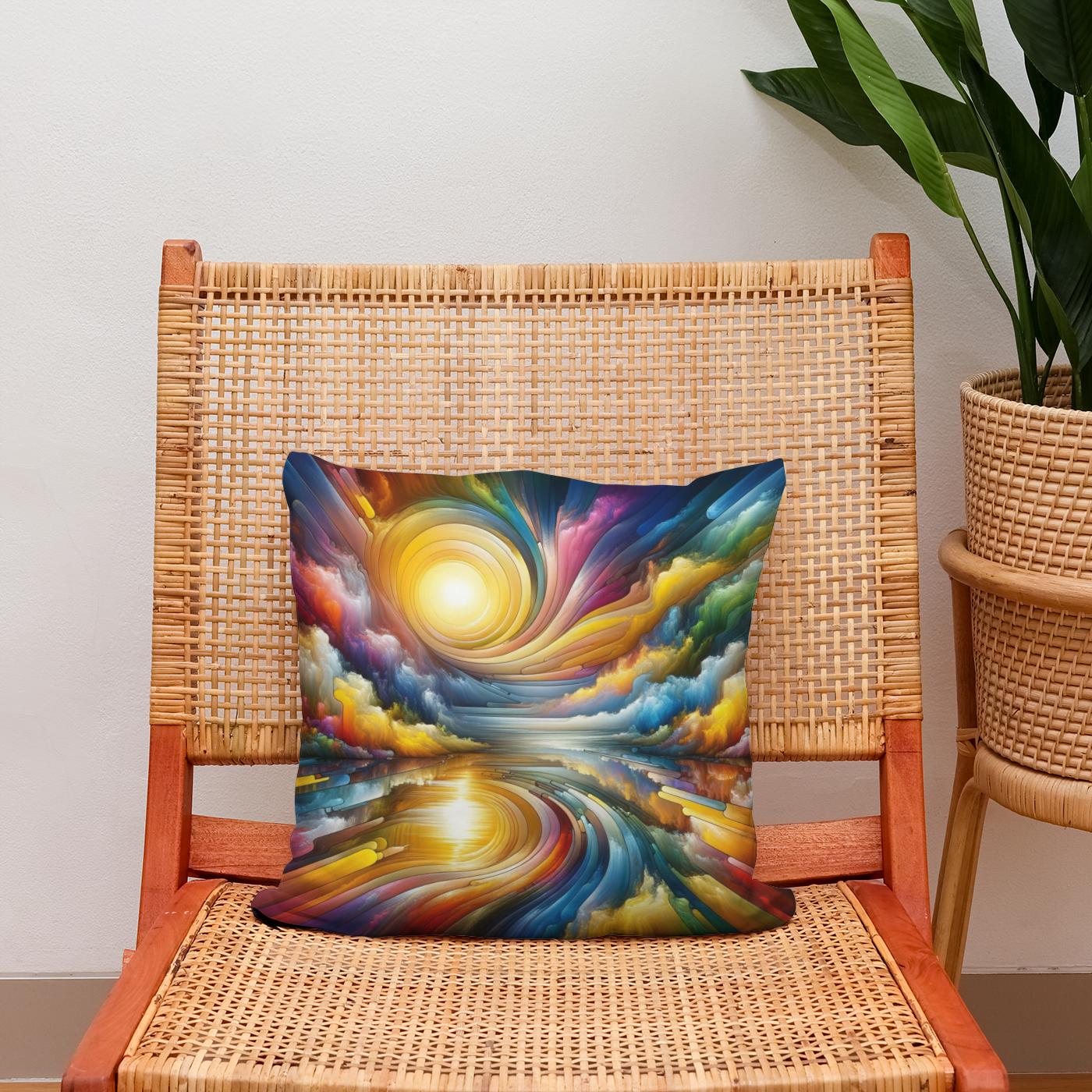 Prismatic Reflections Cotton Cushion