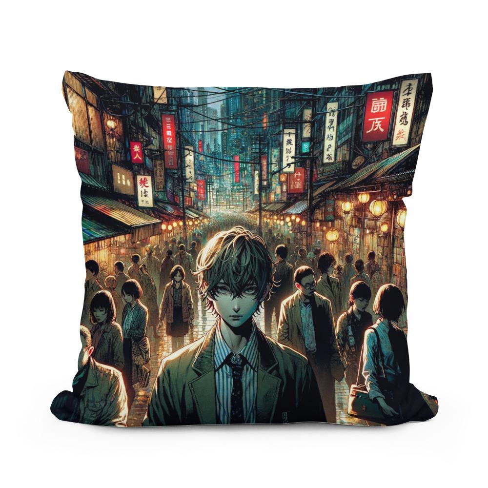 Metropolis Shadows Thriller Cotton Cushion