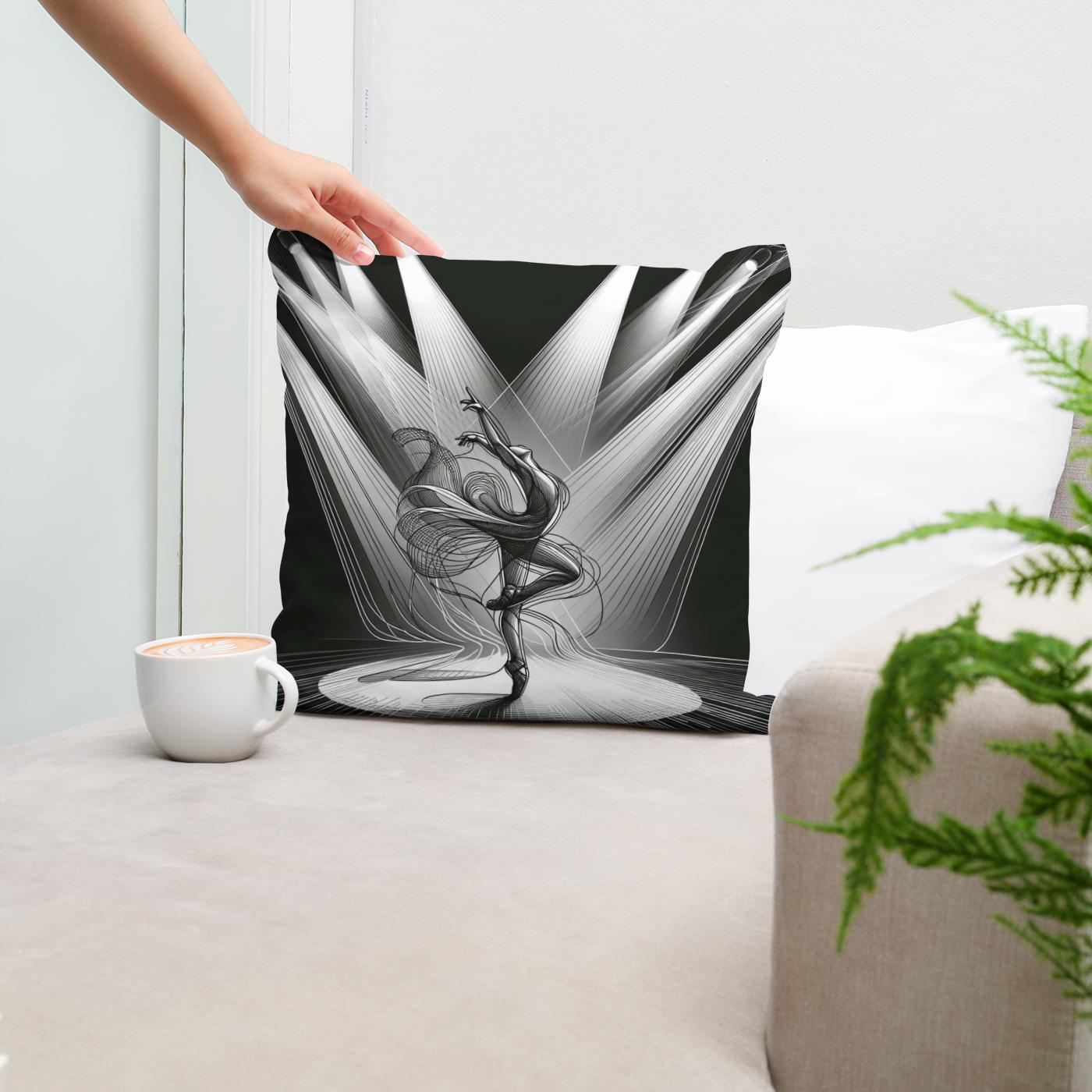 Dance of Shadows Cotton Cushion