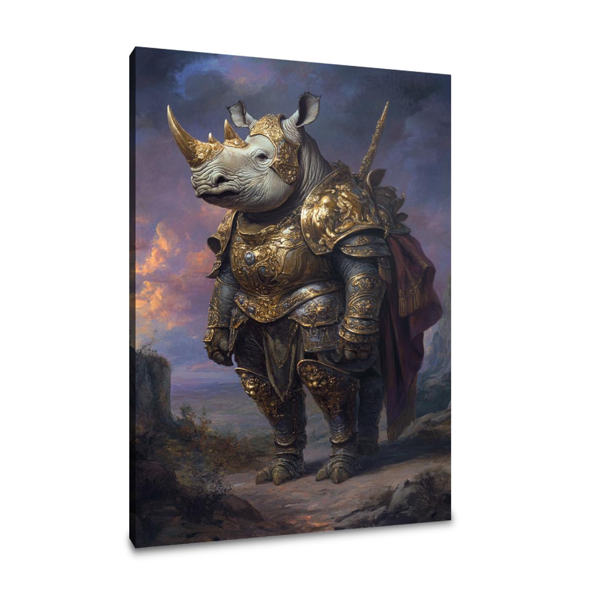 Twilight Majesty Rhino Canvas