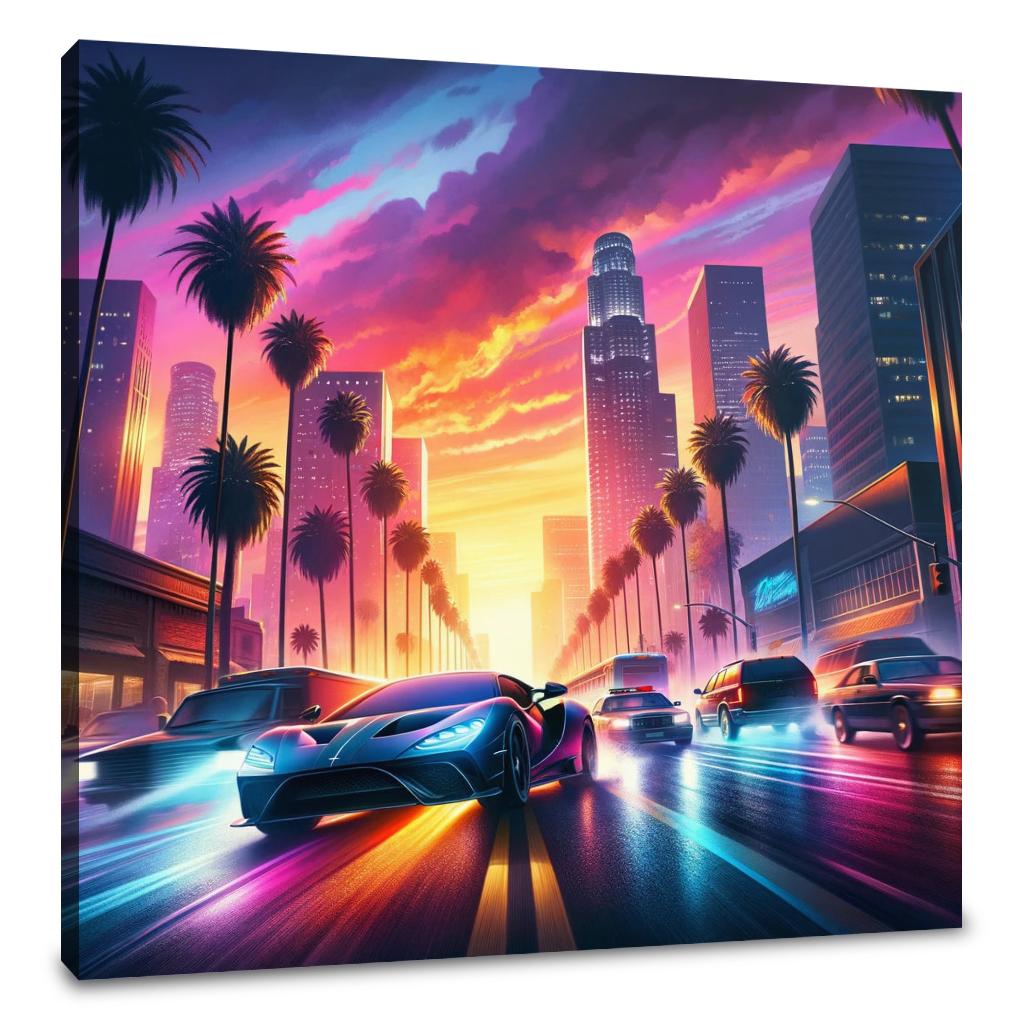 Sunset Boulevard Escape Canvas