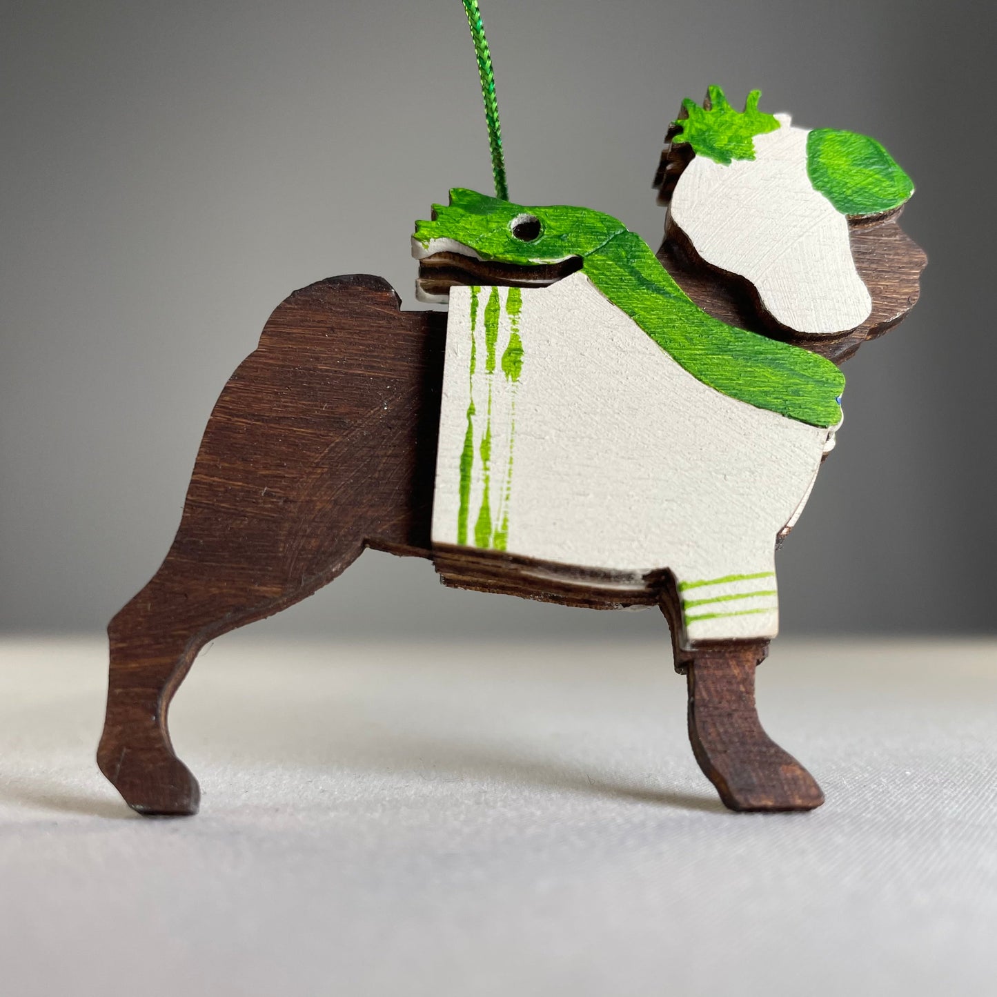Companion Dog Bauble - Handmade Ornament by Curious Rabbit ®