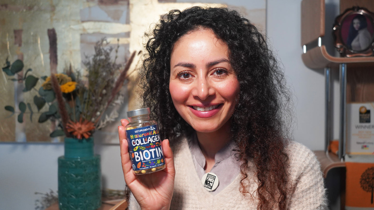Marine Collagen, Hyaluronic Acid, Biotin, Vitamins, Minerals & Superfood - 35 Ingredients