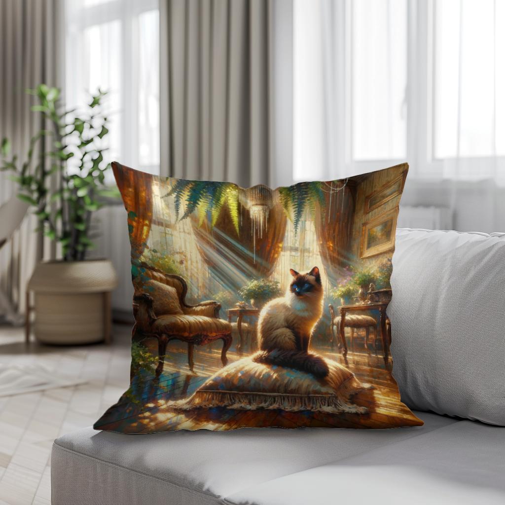 Siamese Solitude Cotton Cushion