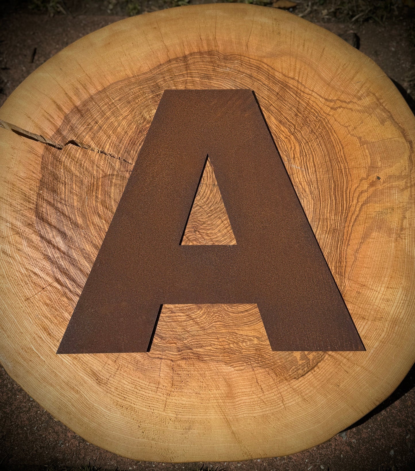 12" Rusty Fat Font Metal Letters A-Z 0-9.